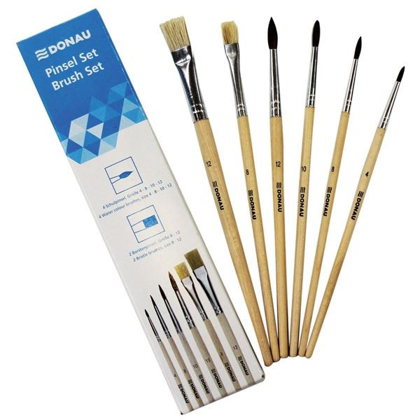 Sada štětců různých velikostí, 6 ks