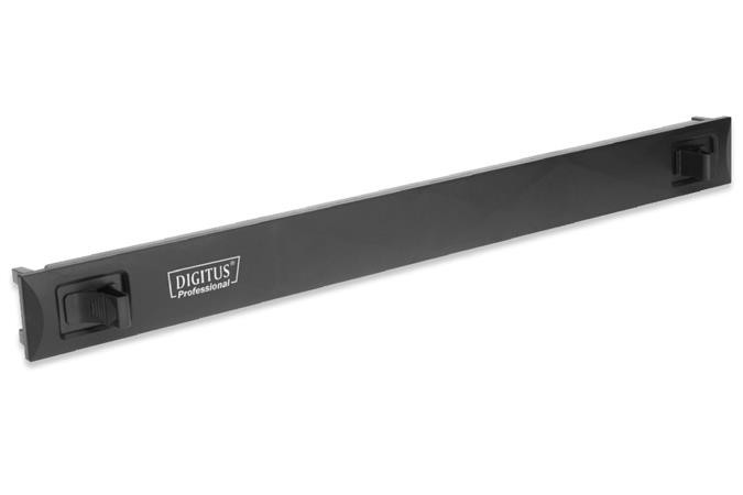 Digitus 19" 1U zaslepovací panel, zacvakávací, materiál ABS barva černá
