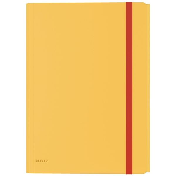 Desky chlop.,gumič.,kapsaLeitz Cosy,A4,žluté,1 ks
