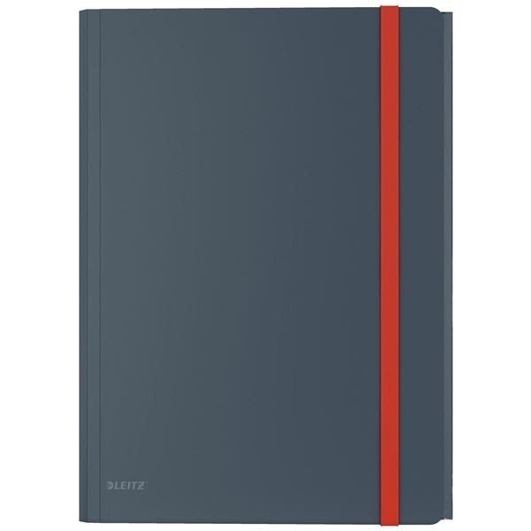 Desky chlop.,gumič.,kapsaLeitz Cosy,A4,šedé,1 ks