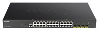 BAZAR - D-Link DGS-1250-28XMP 28-port Gigabit Smart PoE Switch, 24x GbE PoE+, 4x SFP+, PoE 370W - Poškozený obal (Komple