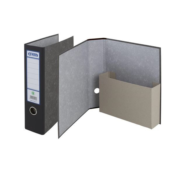 Arch.kapsa pořadač Emba - A4,karton,7,5,černý,mr.