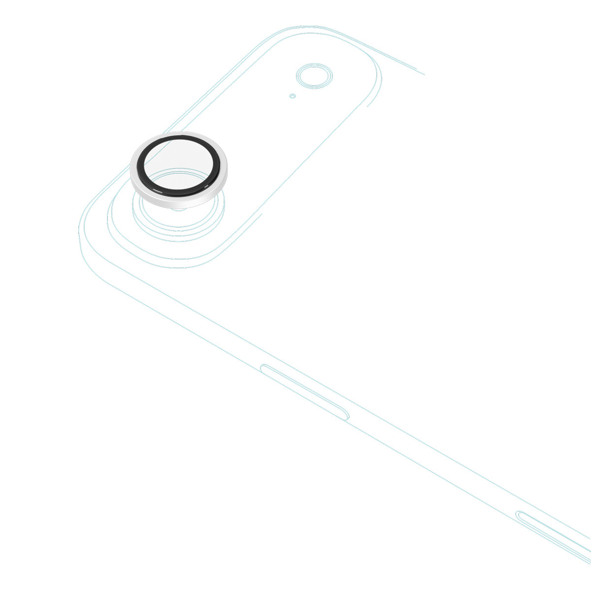 Epico Alu Lens Protectors iPhone Air - stříbrná