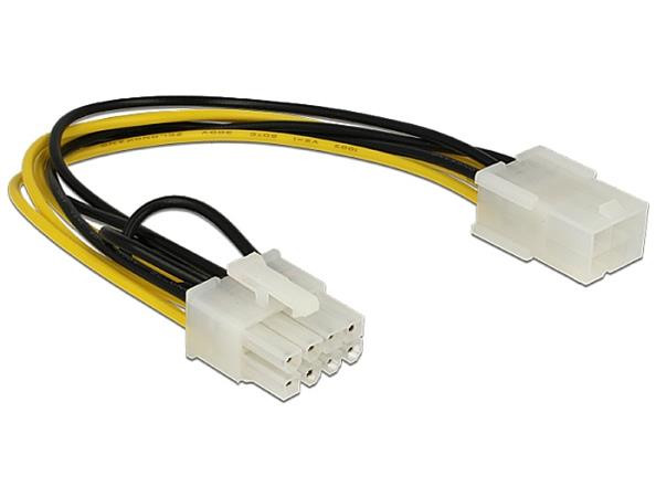 Delock Power Cable PCI Express 6 pin female > 8 pin male
