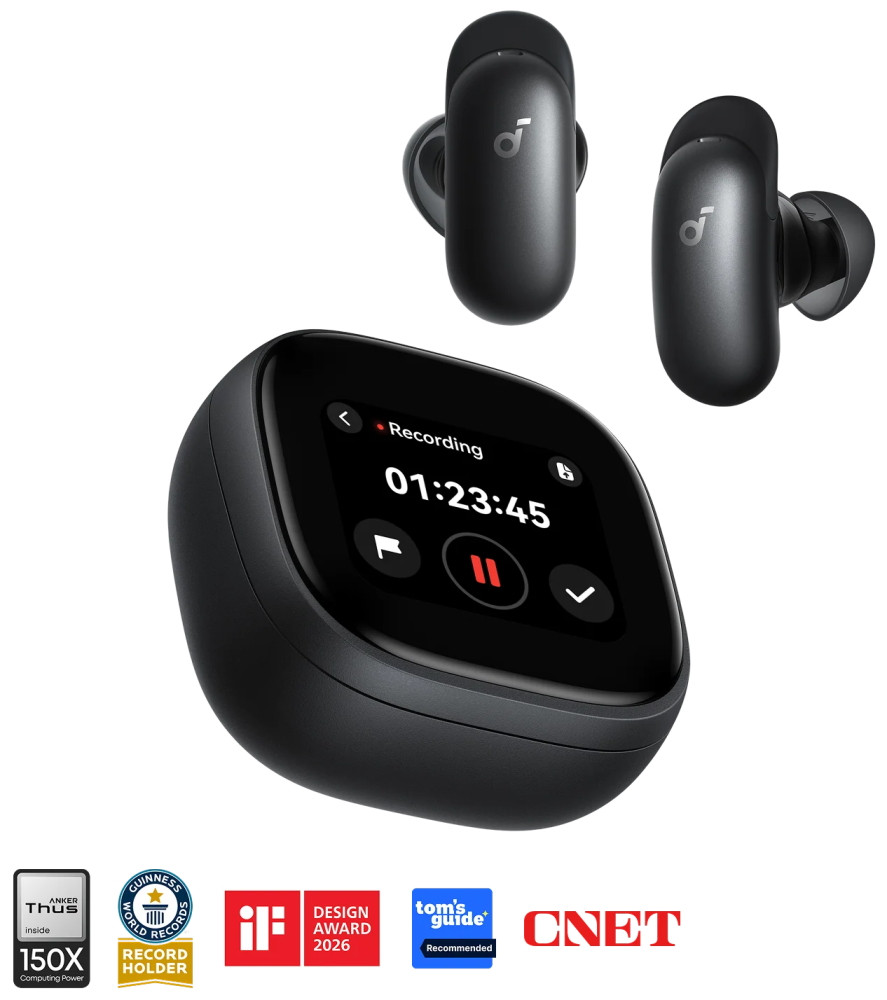 Anker Soundcore Liberty 5 Pro Max/ Sluchátka/ Bluetooth/ ANC/ Display/ černá