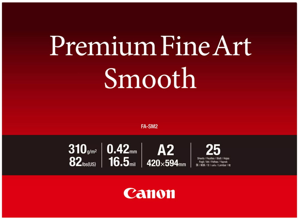 Canon fotopapír  FA-SM2  Premium FineArt Smooth A2 25 listů