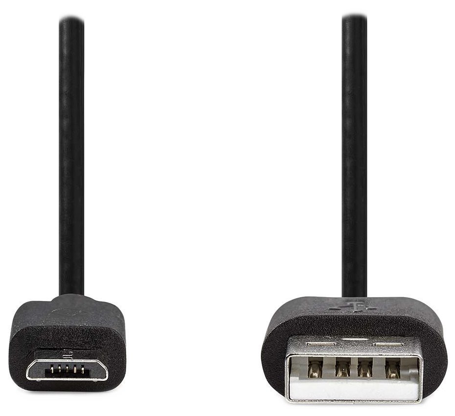 NEDIS kabel USB 2.0/ zástrčka USB-A - zástrčka micro-B/ černý/ bulk/ 2m