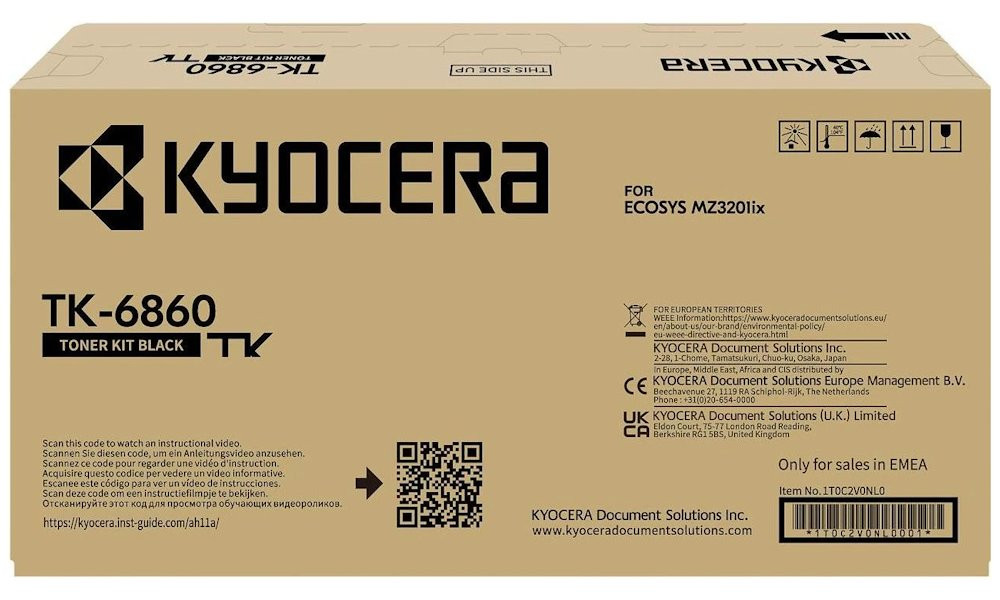Kyocera Toner TK-6860 na 15 000 A4 (při 6% pokrytí), pro ECOSYS MZ3201ix