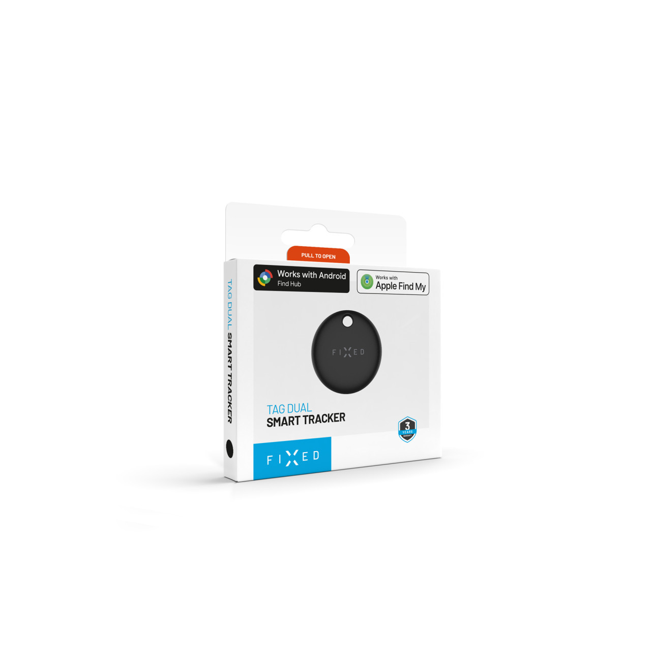 Smart tracker FIXED Tag Dual s podporou Find My a Find Hub, černý