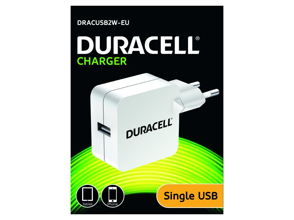 Duracell USB Nabíječka pro čtečky & telefony 2,4A bílá 
