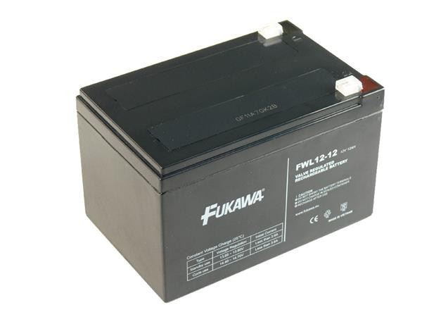 FUKAWA akumulátor FW 12-12 (12V; 12Ah; faston 6,3mm; životnost 5let)  