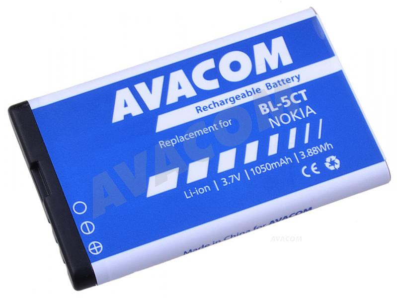 AVACOM Náhradní baterie do mobilu Nokia 6303, 6730, C5, Li-Ion 3,7V 1050mAh (náhrada BL-5CT)