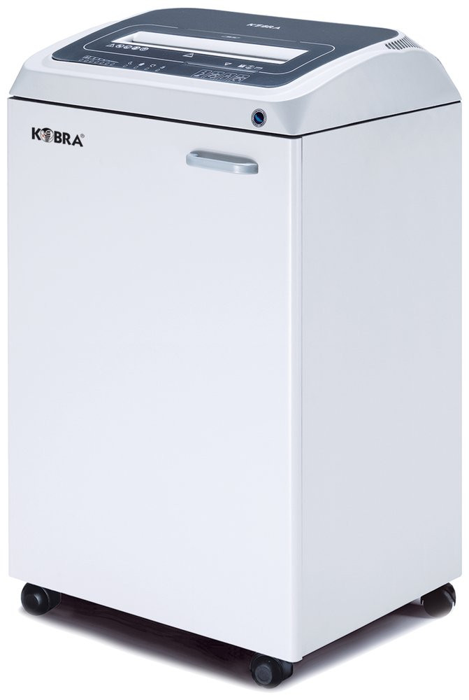KOBRA skartovač 270 TS C4/ příčný řez 3,9 x 40 mm/ A3/ kapacita 26 listů/ objem koše 110l/ stupeň utajení P4/ šedý