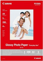 Canon fotopapír GP-501 A4, 10x15 cm, lesklý, 5 ks, 210g