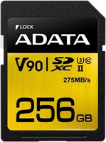 ADATA SDXC karta 256GB Premier One UHS-II U3 Class 10 (R:275/W:155 MB/s)