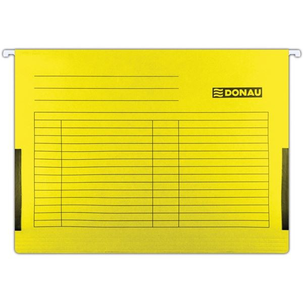 Závěsné desky s bočnicemi DONAU - A4, žluté