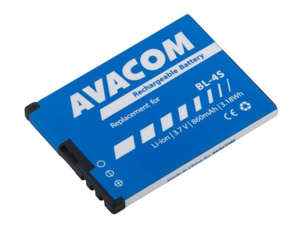 AVACOM Náhradní baterie do mobilu Nokia 3600 Slide, 2680 Li-Ion 3,7V 860mAh (náhrada BL-4S)