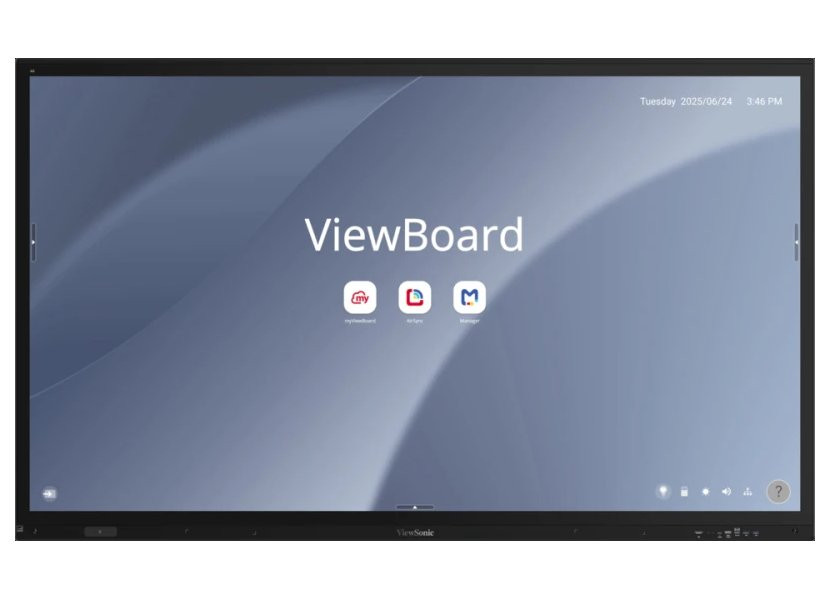 ViewSonic Flat Touch Display IFP7563-1C/75" 4K UHD,50 multi-point PCAP,9H,450nits, 16G RAM/128G,HDMI,DP,USB,RJ45, RS232