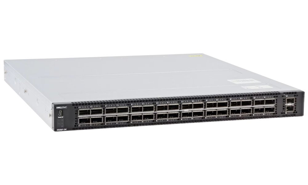 DELL Networking S5232F-ON Switch, 32x 100GbE QSFP28 ports, IO to PSU air, 2x PSU/ OS10/ 3Y PS NBD on-site