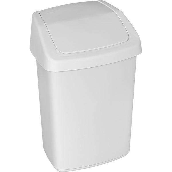 Výklopný odpadkový koš 9 l, bílý