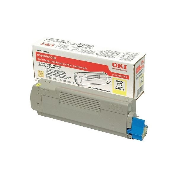 Toner OKI 43381905, žlutý