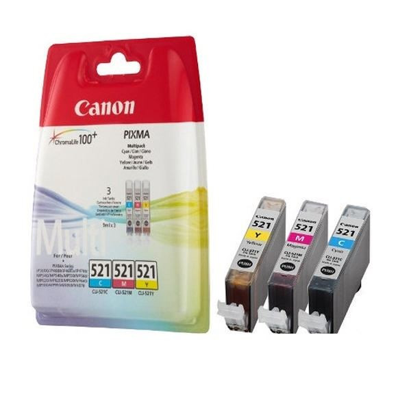 Sada inkoustů Canon CLI-521CMY, 3 barevy