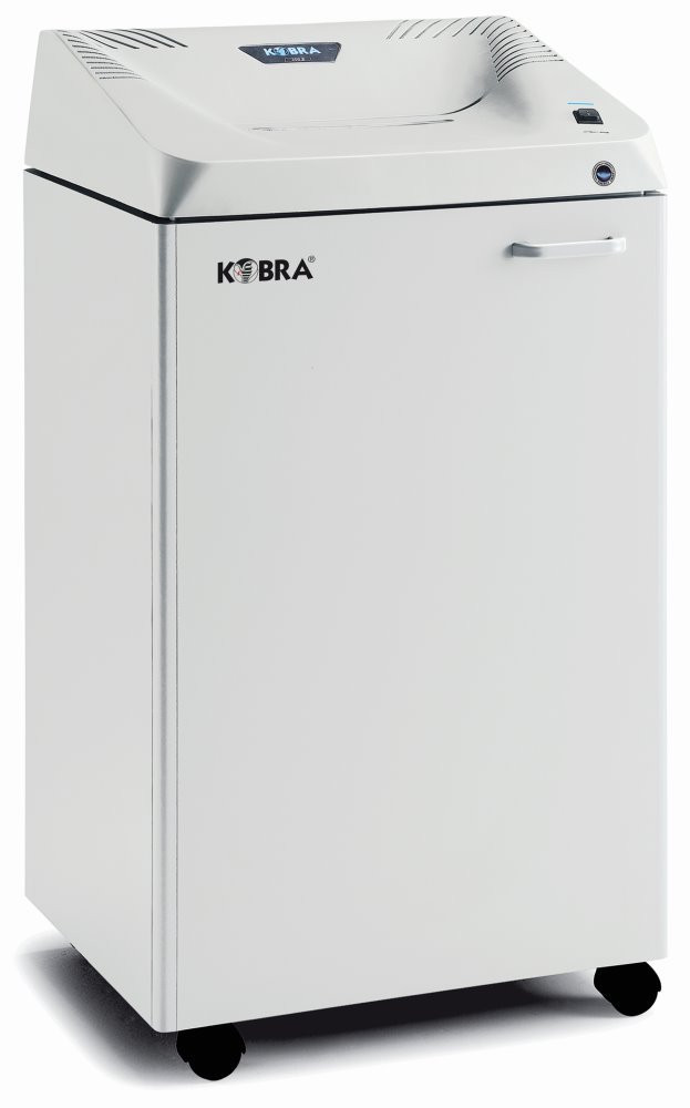 KOBRA skartovač 300.2 C4/ příčný řez 3,9 x 40 mm/ A4/ kapacita 27 listů/ objem koše 150l/ stupeň utajení P4/ šedý