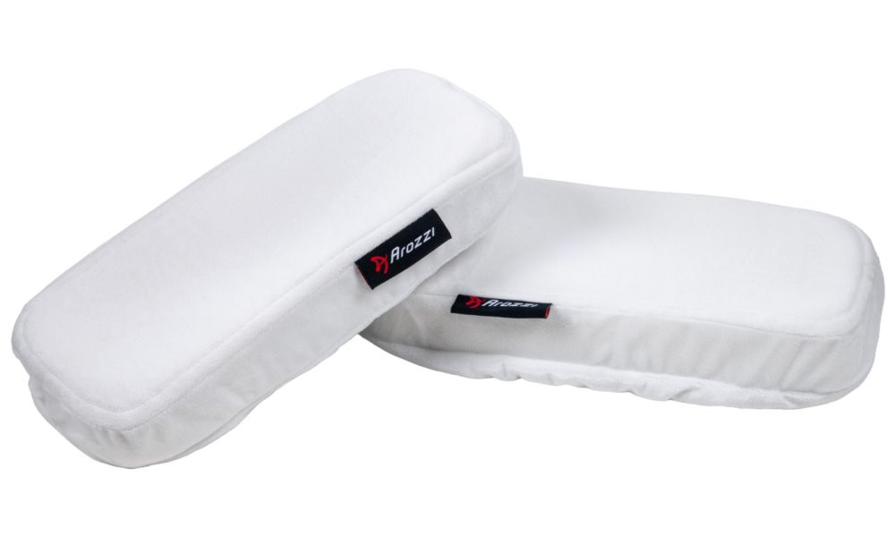 AROZZI Memory Foam Armrest Pads/ náhradní područky pro herní židle/ paměťová pěna/ bílé