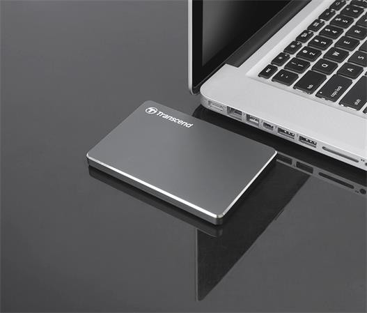 TRANSCEND 1TB StoreJet 25C3N, 2.5", USB 3.0 (3.1 Gen 1) Stylový externí hard disk, ultra-tenký, ocelově šedý