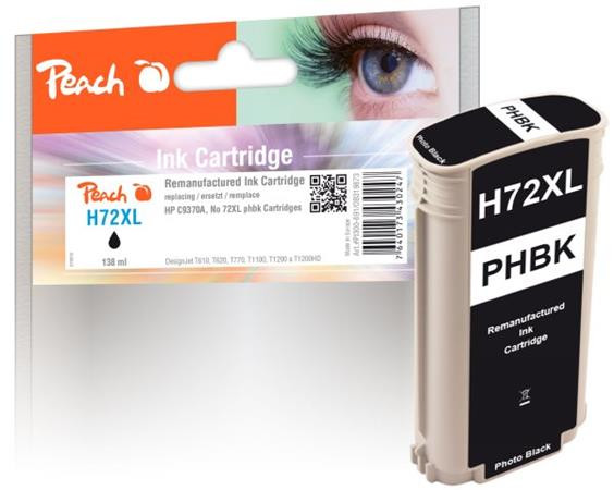 PEACH kompatibilní cartridge HP No. 72 (XL), photo černá, C9370A, 138ml
