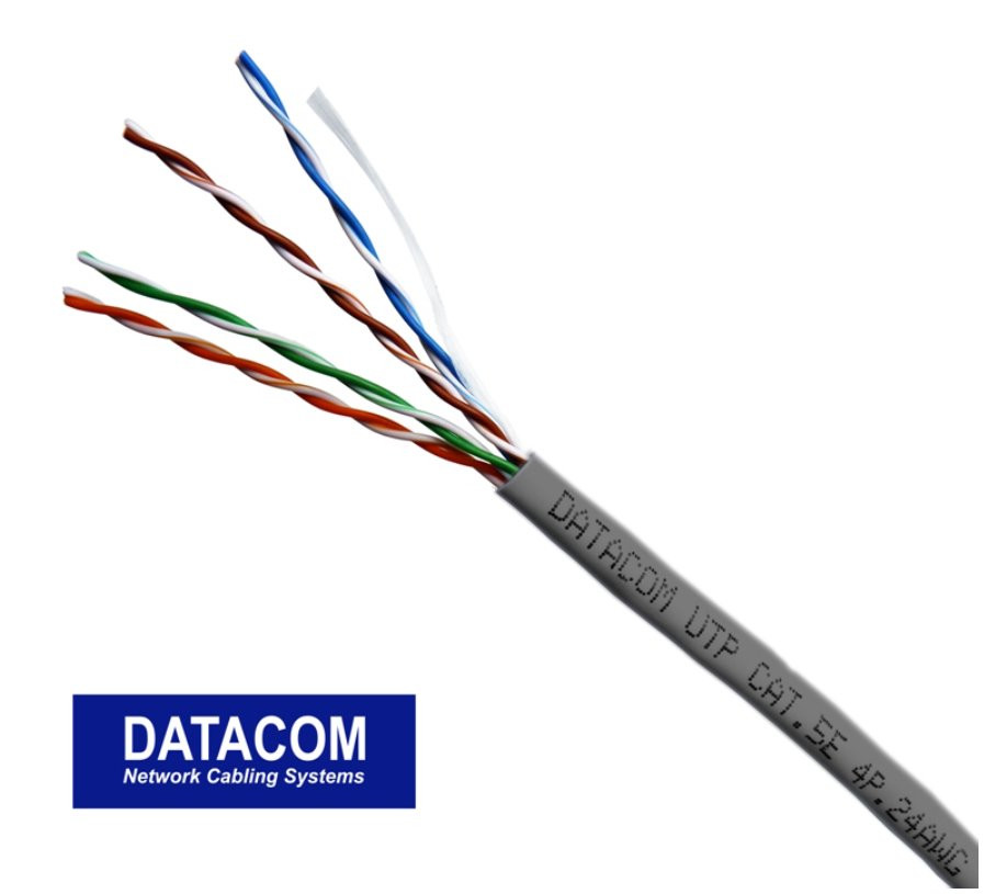 DATACOM UTP lanko CAT5E  PVC 305m box šedý