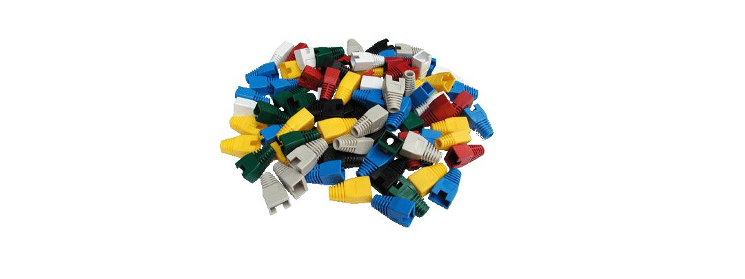 DATACOM Návlek pro plug RJ45 s bublinou černý - 100 pack