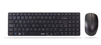 RAPOO set klávesnice+myš 9300M, Wireless Multi-Mode Slim Mouse and Ultra-Slim Keyboard, černá