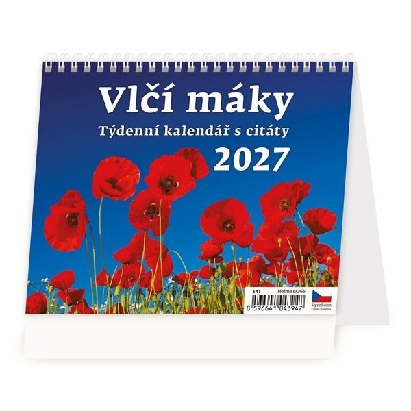 Stolní kalendář 2027 Vlčí máky
