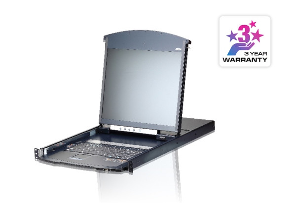 ATEN KL1108VN-AXA-AG 8-Port Cat 5 Dual Rail 19" LCD KVM over IP Switch with Virtual Media