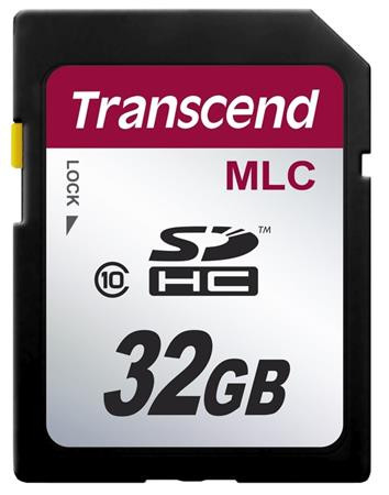 Transcend 32GB SDHC (Class 10) MLC průmyslová paměťová karta (bez adaptéru], 20MB/s R, 16MB/s W
