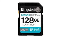 Kingston SDXC karta 128GB Canvas Go! Plus, R:200/W:160MB/s, Class 10, UHS-I, U3, V30