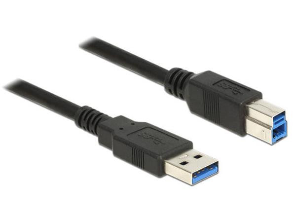 Delock Cable USB 3.0 Type-A male > USB 3.0 Type-B male 5.0 m black 