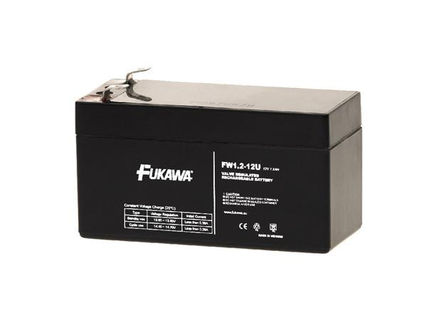 FUKAWA akumulátor FW 1,2-12 U (12V; 1,2Ah; faston 4,7mm; životnost 5let; 43mm)  