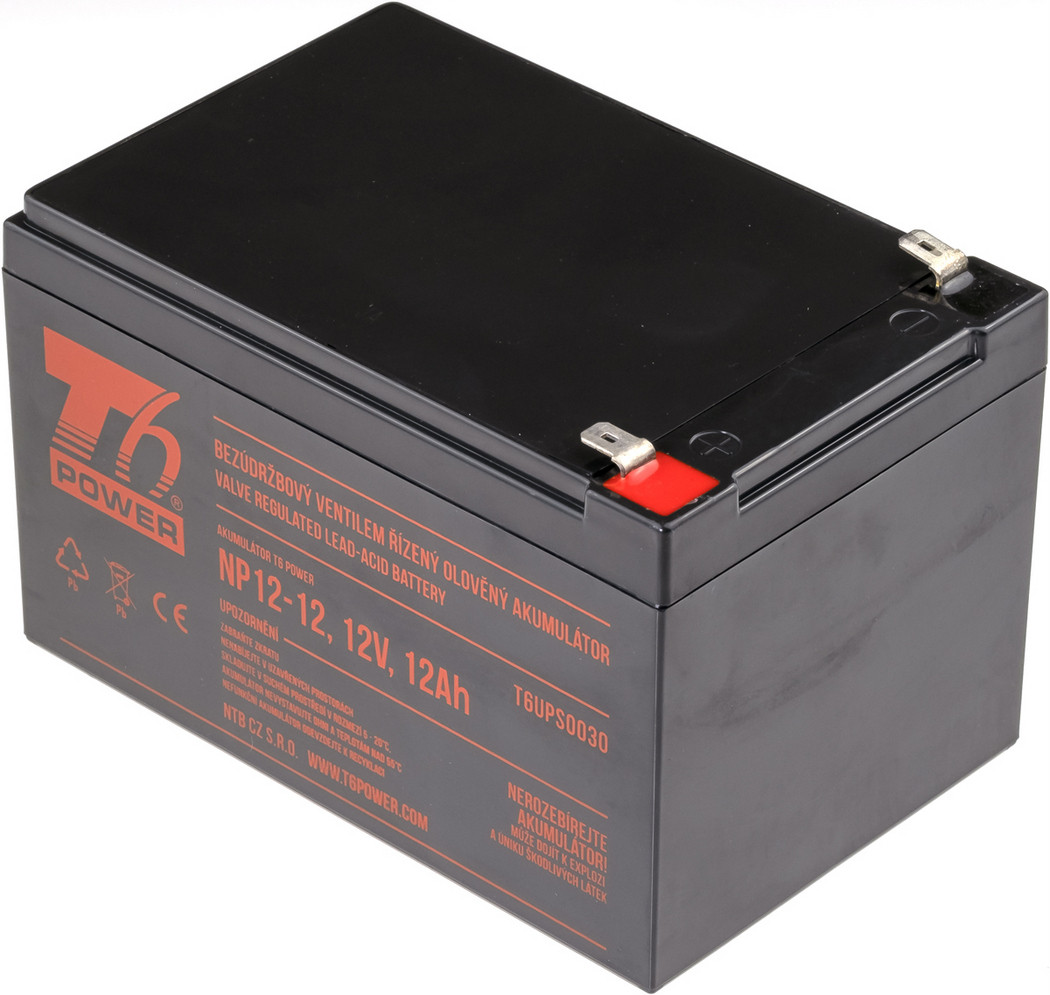 Akumulátor T6 Power NP12-12, 12V, 12Ah, F2