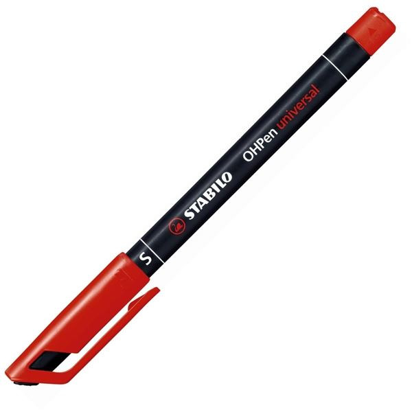 Permanentní popisovač STABILO OHPen 841S, červený