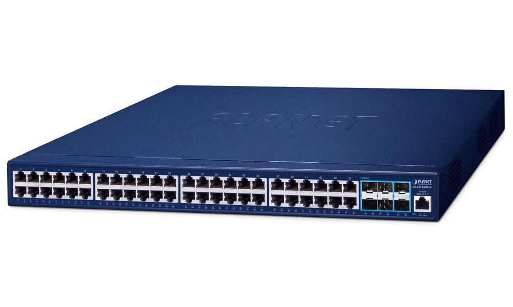 Planet GS-6311-48T6X L3 switch, 48x1Gb, 6x10Gb SFP+, QoS