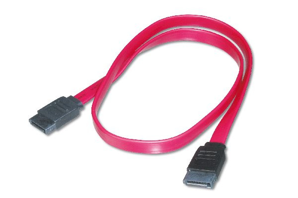Digitus Připojovací kabel SATA, typ L / F, 0,5m, rovný, SATA II / III, 