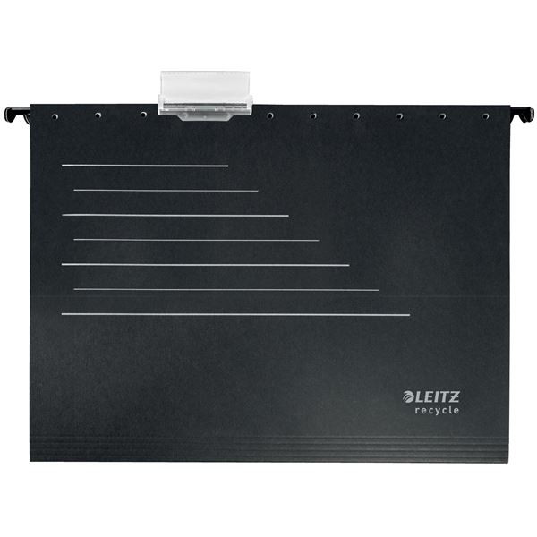 Ekologické závěsné desky Leitz - bez bočnic, černé