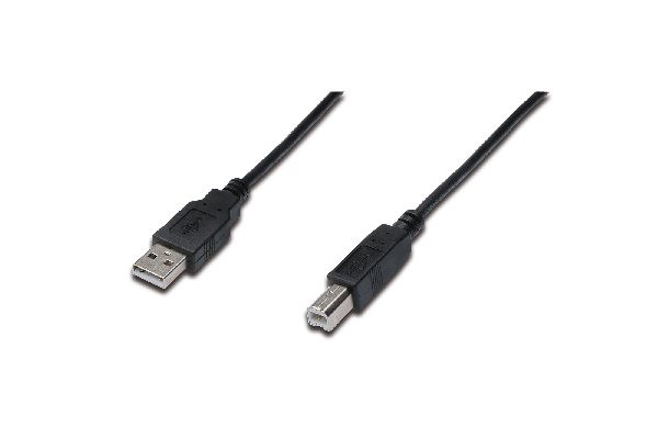 Digitus Připojovací kabel USB 2.0, typ A - B M / M, 1,0 m, černý