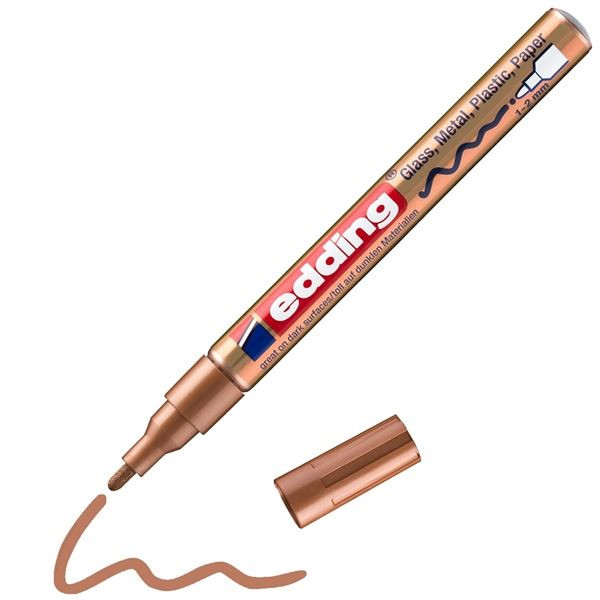 Lakový popisovač Edding 751, měděný