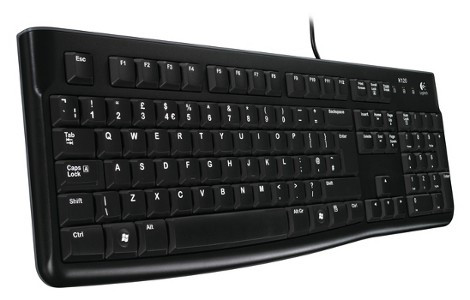 Logitech klávesnice K120, DE, USB, černá