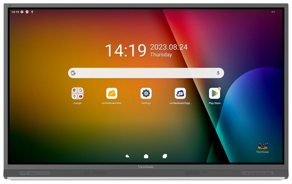 ViewSonic Flat Touch Display IFP7552-2F EDLA/75"/UHD/450nits, 4000:1,8G RAM/64GB/HDMI/VGA/USB-C /RJ45 x2, RS232 x1,Black