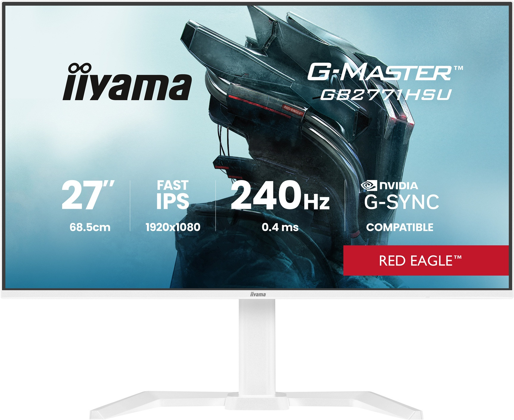 iiyama G-Master/GB2771HSU-W1/27"/IPS/FHD/240Hz/0,4ms/Bílá/3R