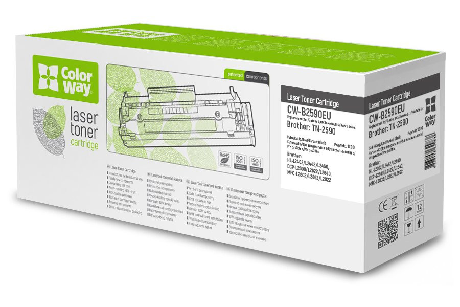 COLORWAY kompatibilní toner pro BROTHER TN-2590/ Černý/ 1 200 stran